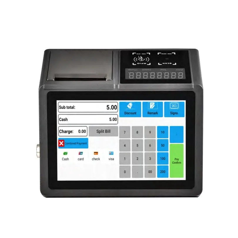 10.1 Inch Android 11 Terminal with 80mm Auto Cutter Thermal Printer Touch Screen Customer Display-Stock Product