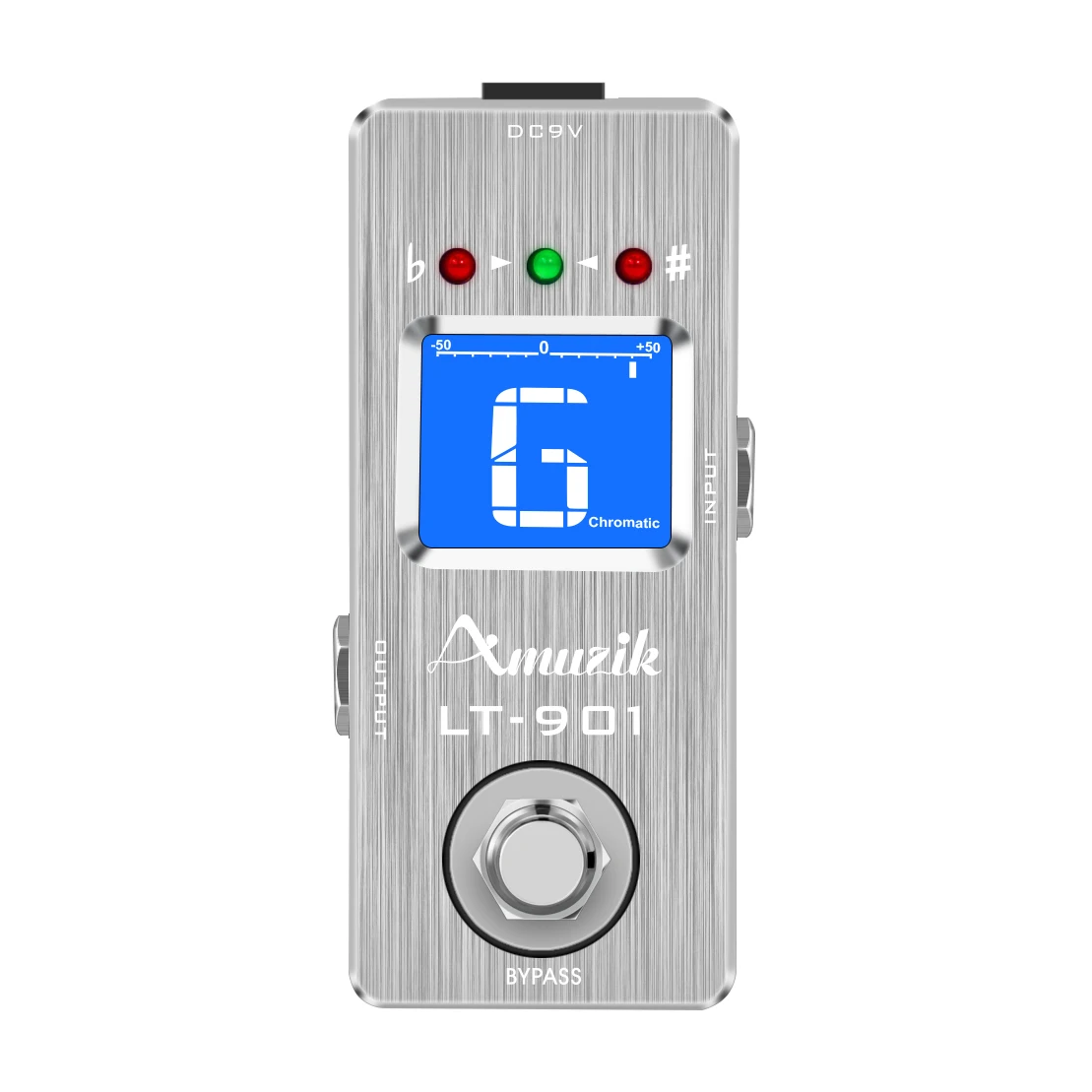 

Amuzik LT-901 Guitar Tuner Pedal High Precision Guitar Chromatic Tuner Pedal ± 1 Cent All-Metal Case True Bypass