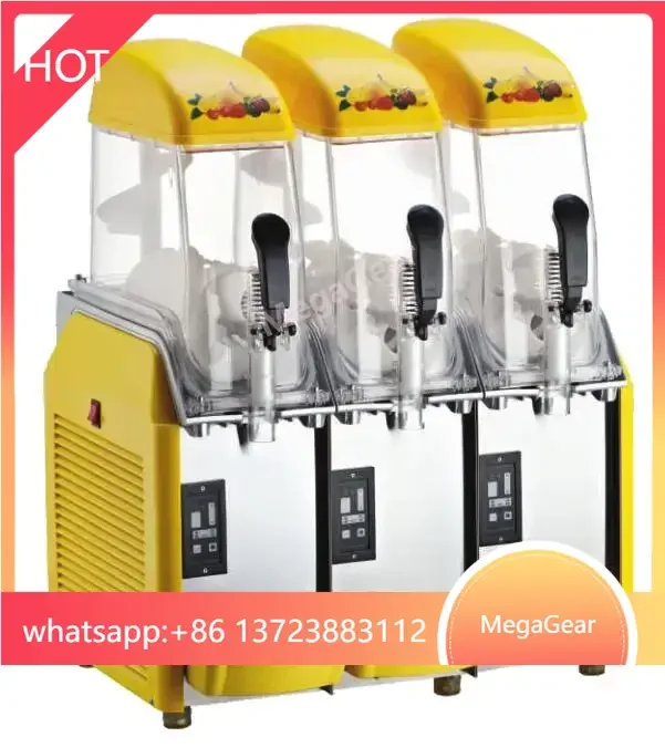 

3-х резервуарная машина для слякоти, машина для замороженных напитков Маргариты с нагревателем для магазинов продуктов питания и напитков