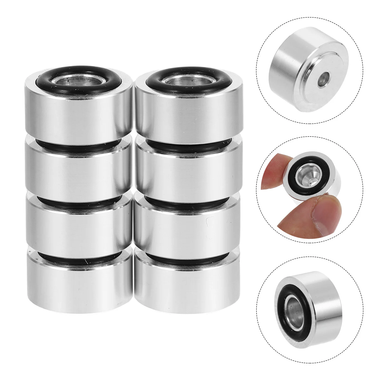 

8pcs Aluminum Alloy Speaker Cabinet Pad Floor Leg Pads Base Accessories For Amplifier Isolation Mat Speaker Feet Bumper