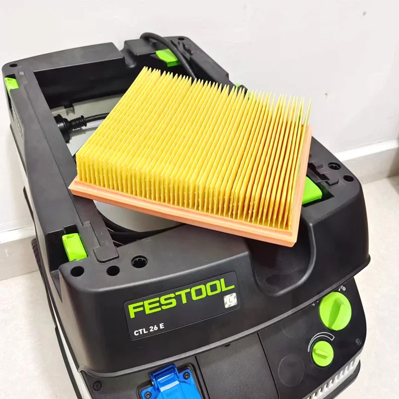 مكنسة كهربائية أصلية Festool HF-CT 26/36/48 (26E/36E/48E) مع عنصر فلتر غبار الهواء، خرطوشة أرضية جافة