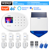 KERUI Tuya Smart Security System W204 4G Alarm Panel WIFI GSM Alarm System Motion Detector Door Sensor Outdoor Solar Siren