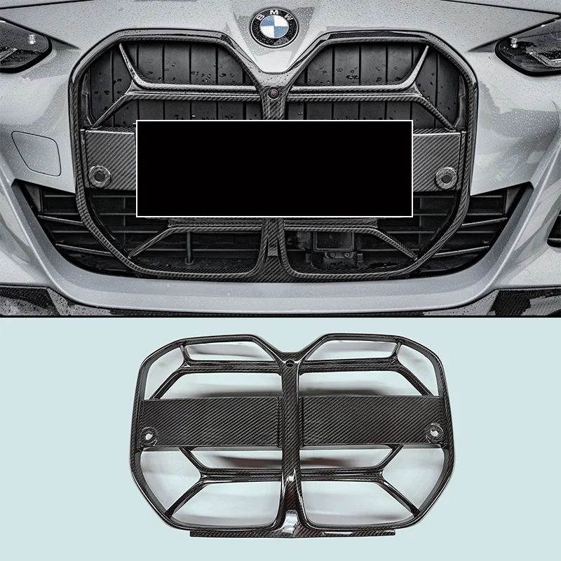 

Подходит для BMW 4-й серии G22 2021-2025, CSL, сухая передняя решетка из углеродного волокна, бампер, гоночная решетка