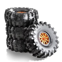 RC 4PCS 2.2 Inch 120mm 130mm 140mm 150mm Rubber Tire Beadlock Wheel Rim For RC Car TRX4 TRX6 RBX10 SCX10 YIKONG TK300 D90 90046