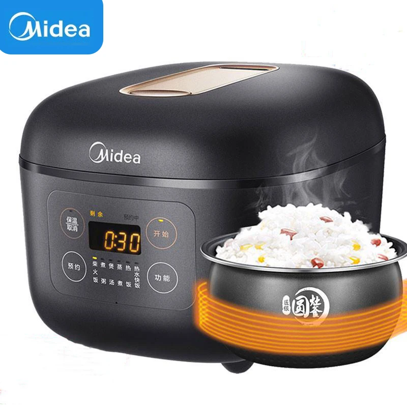 Midea 4L Electric Rice Cooker Multifunctional Home Portable Kitchen Appliances Appointment Quick Cook Non-Stick Electric Cooker