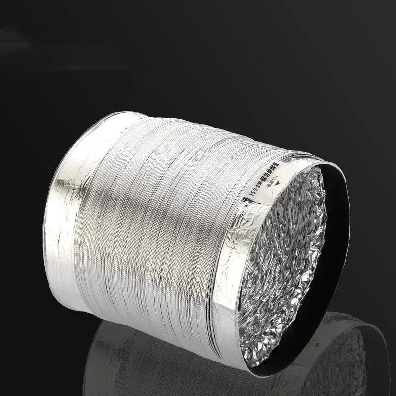 3/4/5/6inch Ventilator Pipe PVC Aluminum Tube Air Ventilation Pipe Hose Flexible Exhaust Duct 1M Air System Vent Bathroom