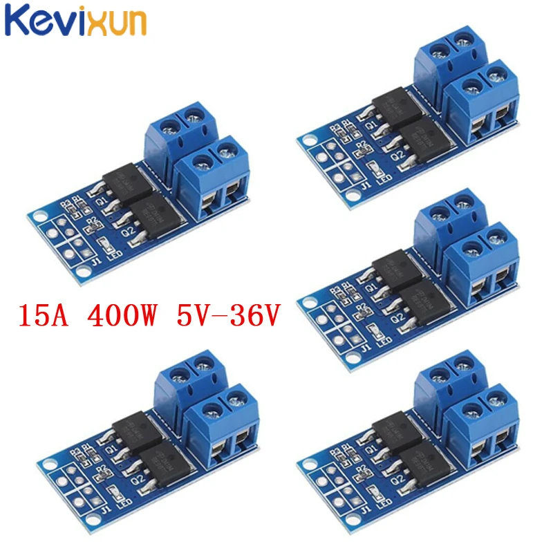 10pcs 15A 400W MOS FET Trigger Switch Drive Module PWM Regulator Control Panel for arduino DC 5V 12V 36V