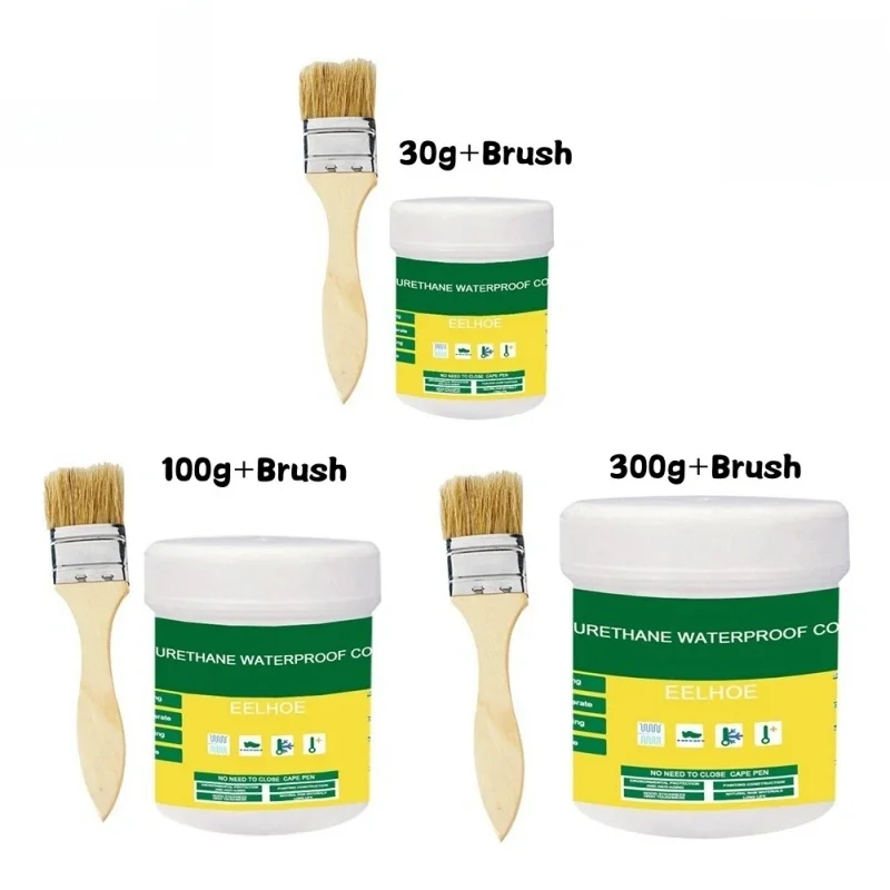 Invisible Waterproof Coating Sealant Agent 30/100/300g Transparent Sealing Coating With Brush Paste Glue Adhesive Strong Sealant