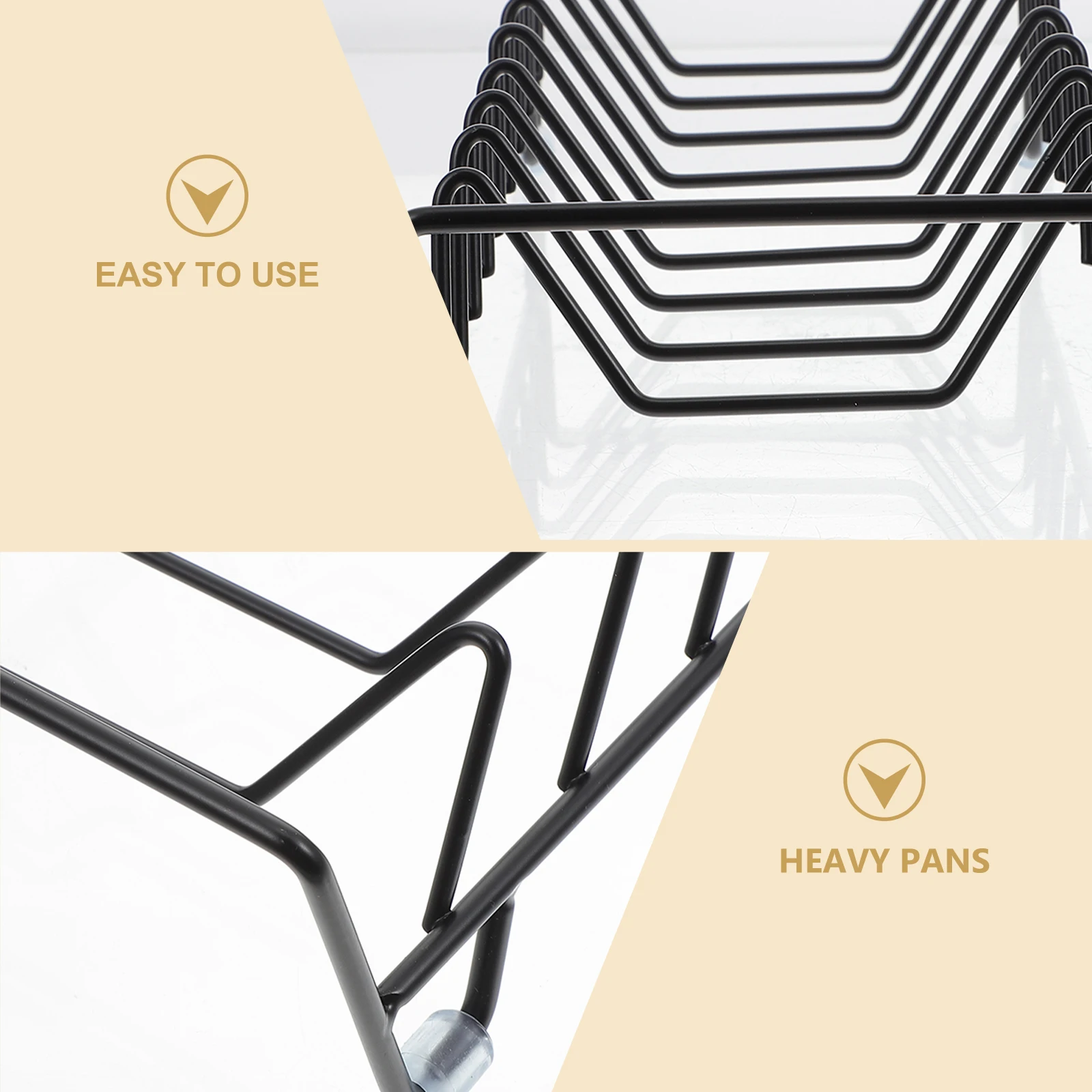 

High Quality Carbon Steel Kitchen Dish Drainer Rack Black Multifunctional Storage ganizer Heavy Duty Plate Holder Space Saving