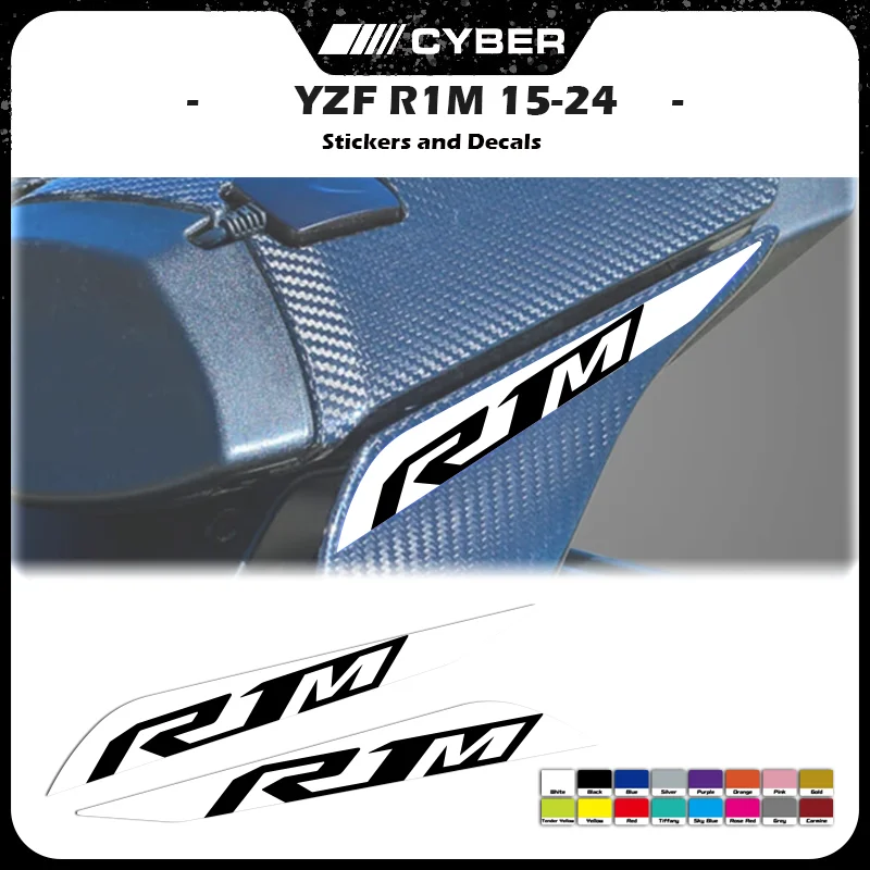 Motorcycle Rear Tail Sticker Decal Custom Colors Fairing Shell for Yamaha YZF R1M YZFR1M 2015-2024 15 16 17 18 19 20 21 22 23 24