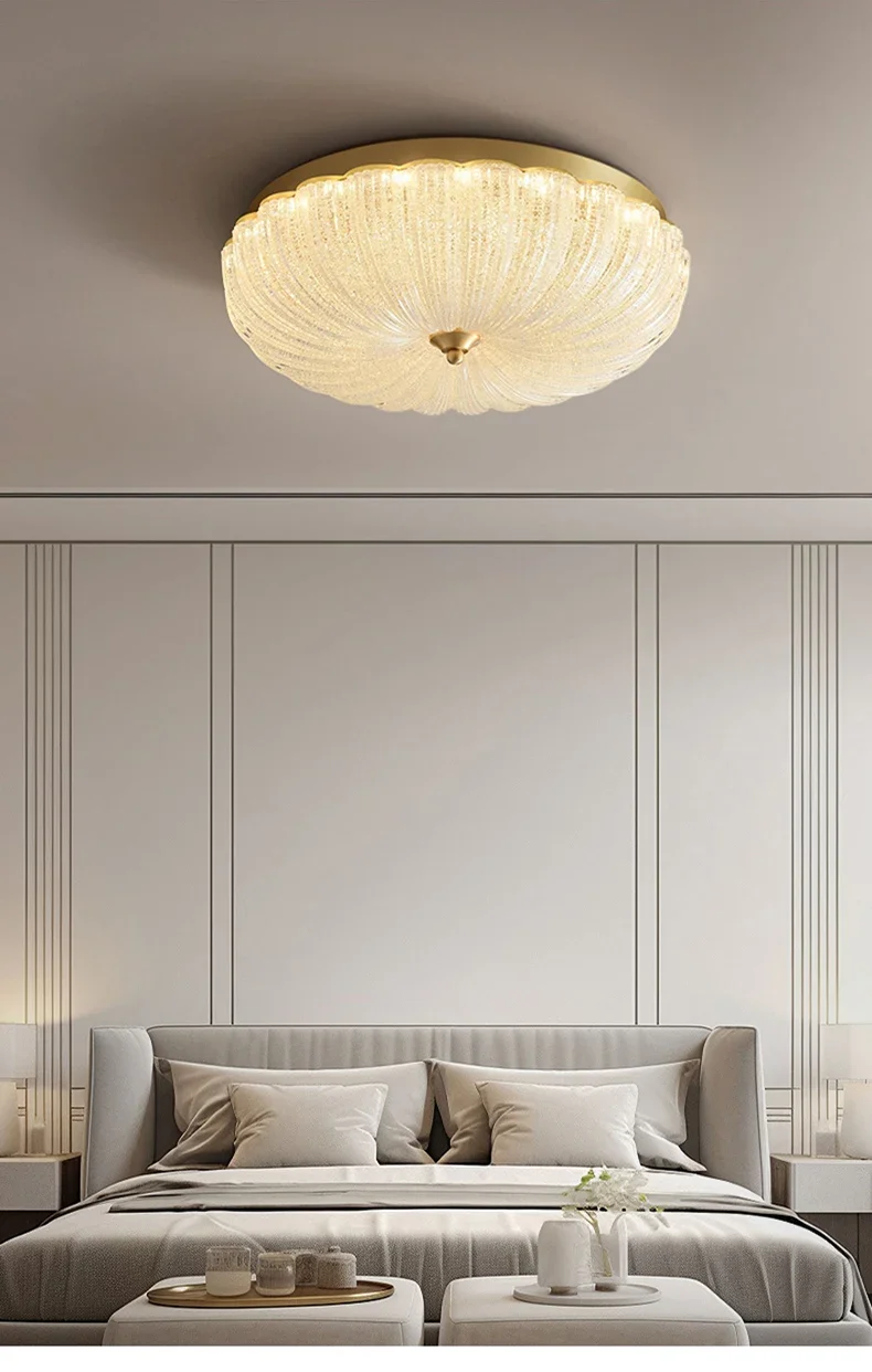 New Technology Acrylic Lampshade Crystal Sand Ceiling Light for Living Room Dining Room Bedroom Corridor LED Lighting Fixtures