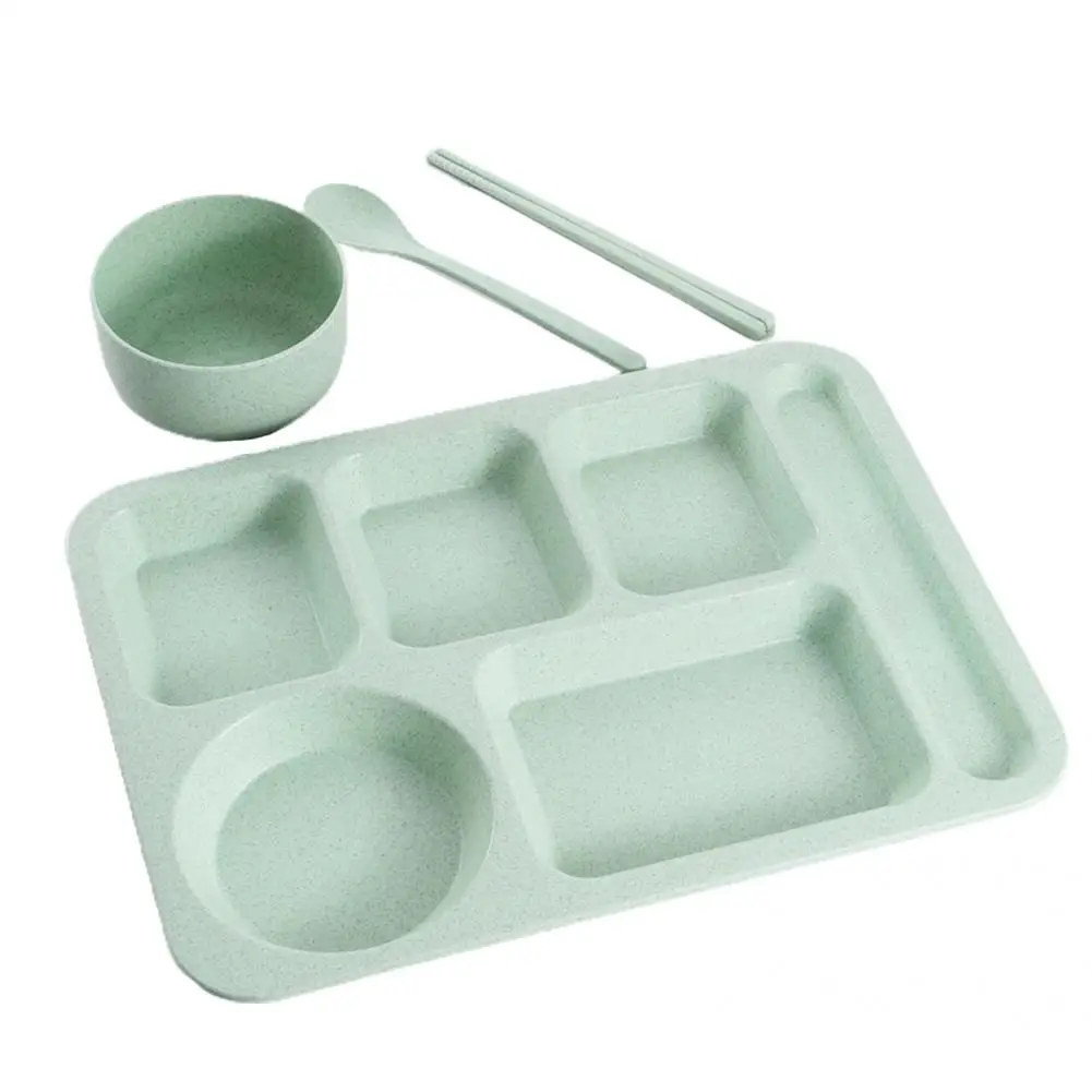 Dinner Plate Anti-deform Meal Tray Plastic Stackable  Attractive Heat-resistant Anti-slip Base Food Plate