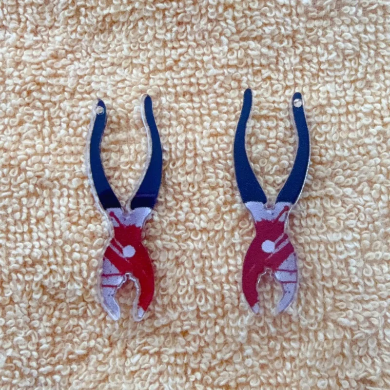 11pcs acrylic Halloween knife pendant, DIY jewelry making earrings necklace keychain accessories