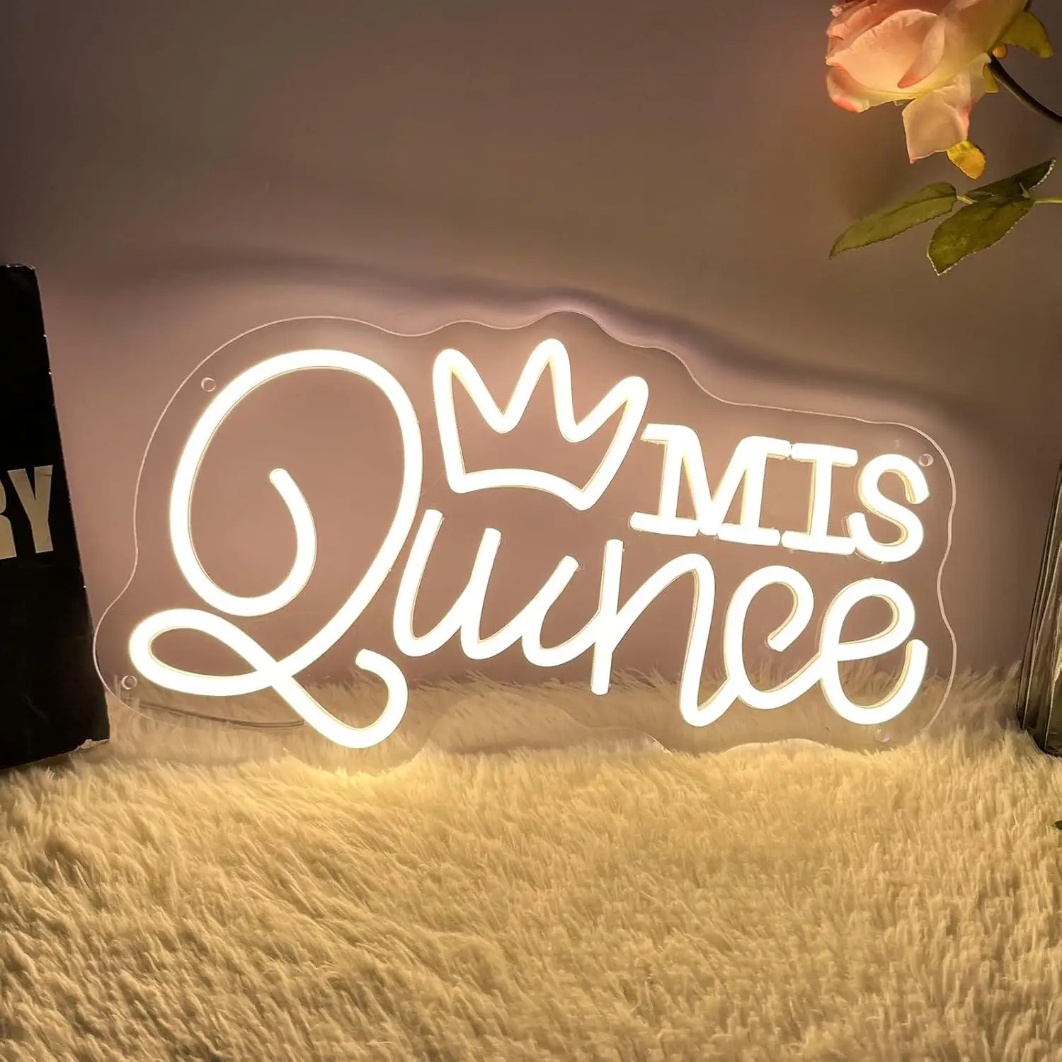 

Mis Quince Neon Sign USB Powered LED Dimmable Neon Lights for Bedroom Birthday Party Room Decoration Gift for Girl Kid Lover