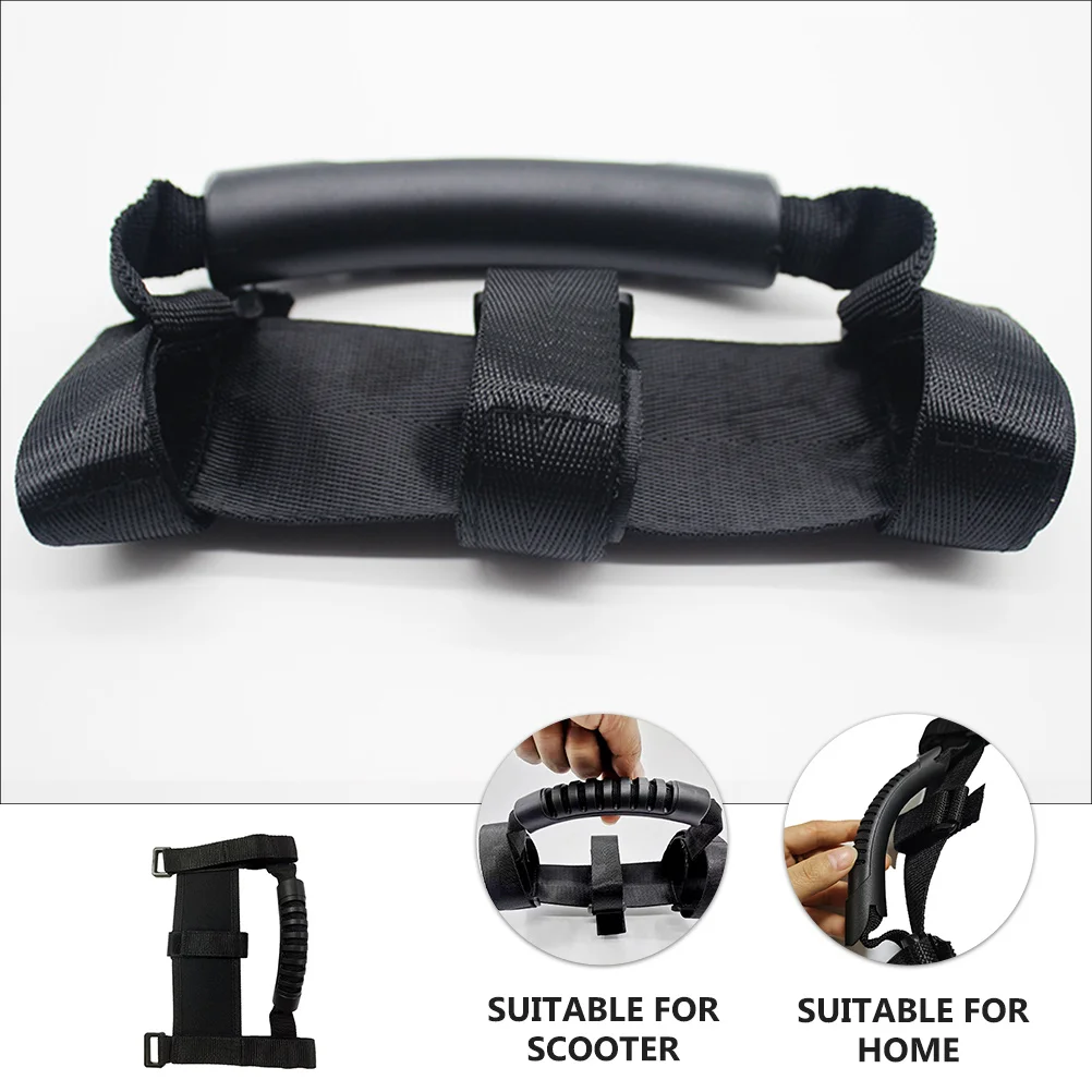 

Scooter Handle Carrier Adjustable Abs Nylon Material Easy Fix Portable Design For Electric Foldable Scooters Scooter Handheld
