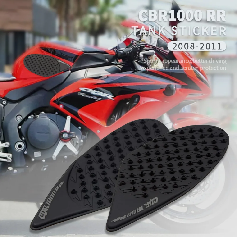 

Motorcycle Stickers Black Tank Traction Pad Side Gas Knee Grip Protector for HONDA CBR1000RR CBR 1000RR CBR 1000 RR 2008-2011