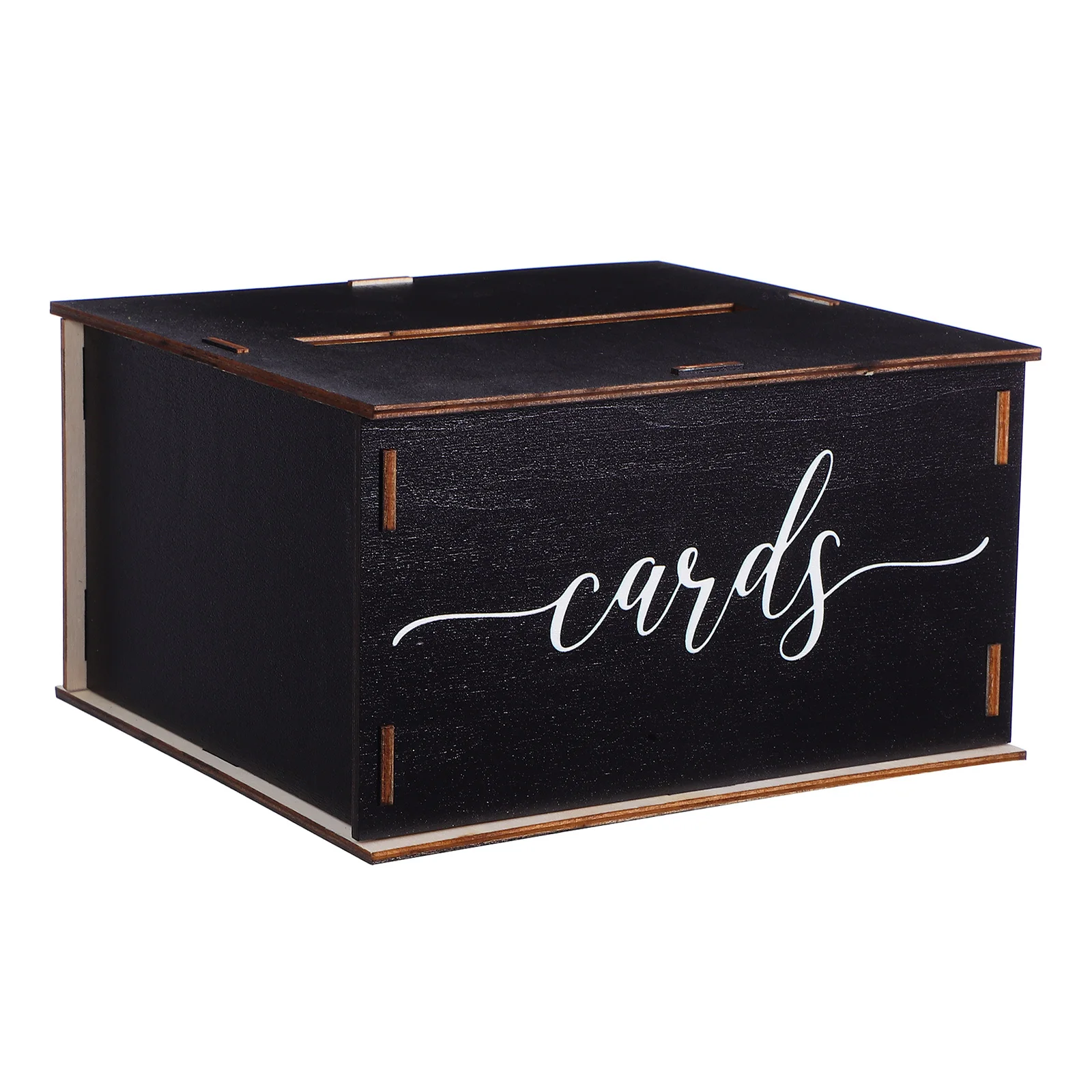 

Wooden Wedding Card Box Rustic Envelope Holder Suggestion Puzzle Case Reception Party Office Events Keepsake Money Storage