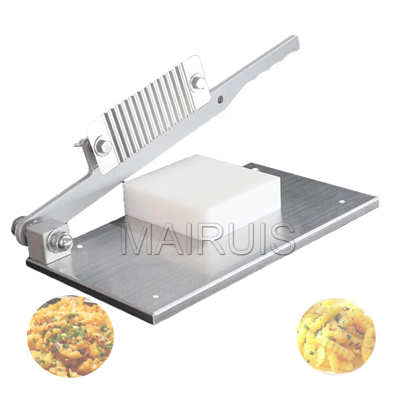 Household Manual Vegetable Wave Shape Potato Crinkle Chip Slice Cutting Equipment Hand Ripple French Fry Cutter Machine