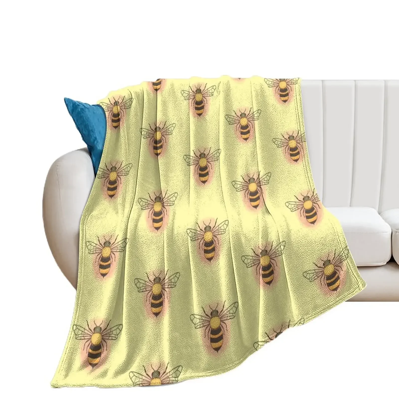 

Honeybee Throw Blanket anime Furrys sofa bed Shaggy Blankets