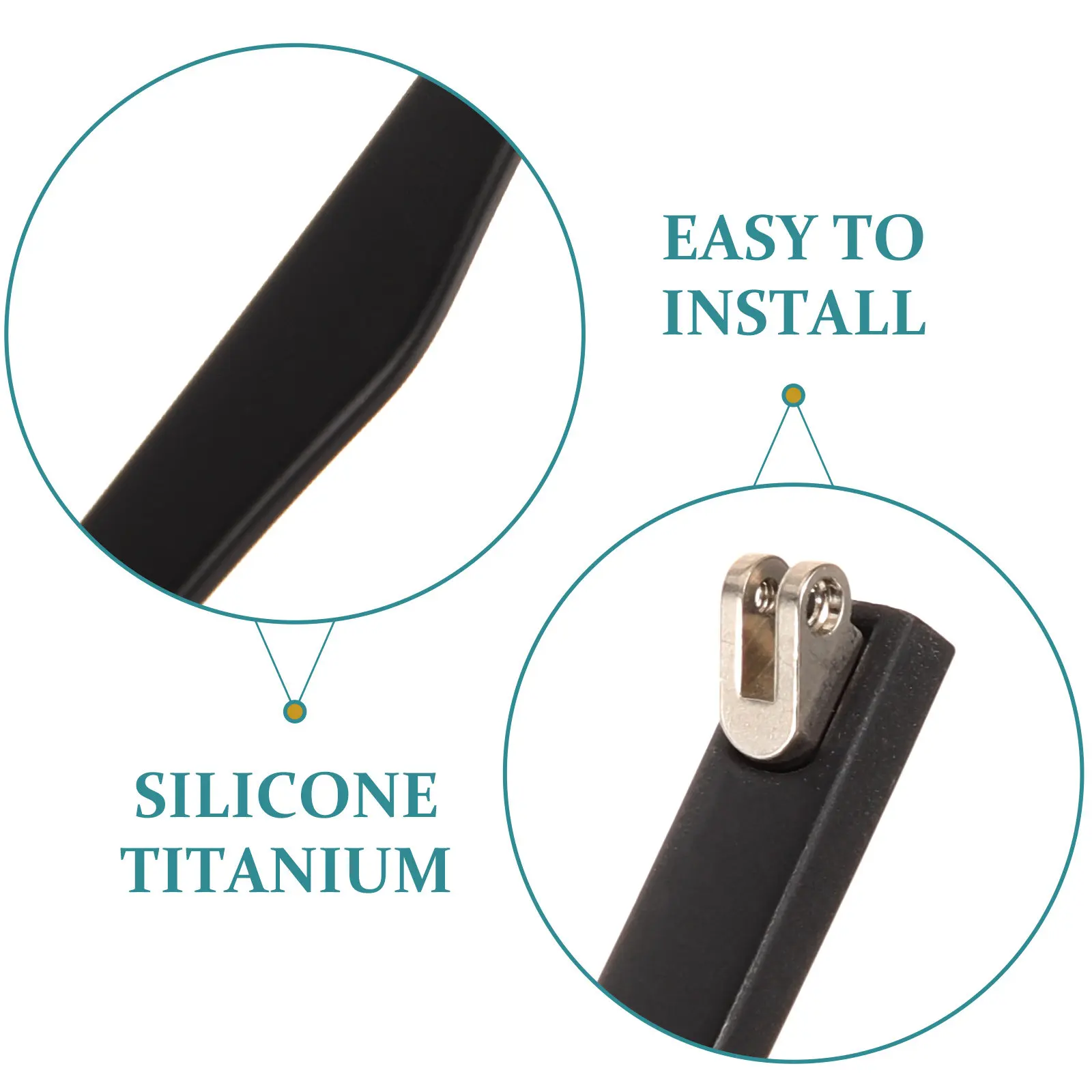 1Pair Eyeglass Replacement Temple Legs Silicone Titanium Glasses Arm Parts for Repairing Eyeglasses Sunglasses Wear