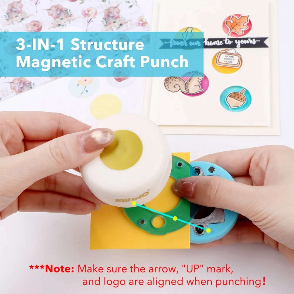 Craft Hole Punch Handmade Scrapbook Paper Puncher Scrapbooking Maganetic Punches Crafting Design for Office Supplies Card Making