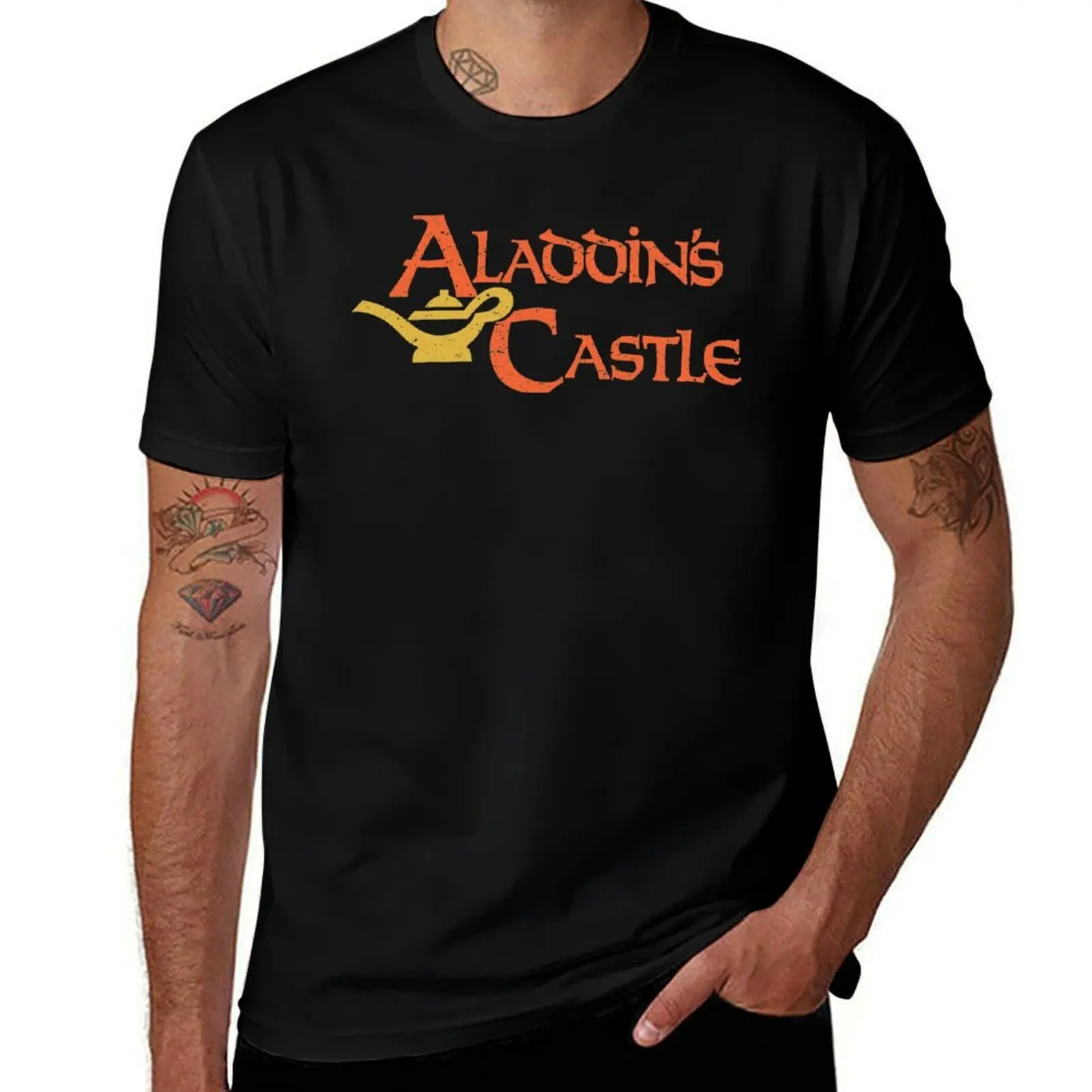 Aladdin's Castle T-Shirt Casual All Match Tee Shirt for Men