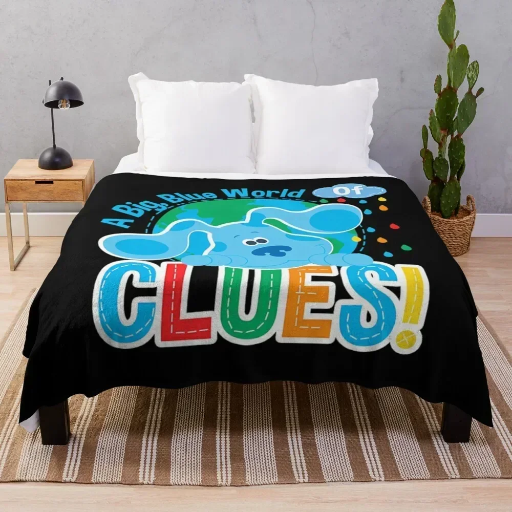

Blue's Clues & You A Big Blue World Of Clues! Throw Blanket for babies Flannels blankets ands Vintage Blankets