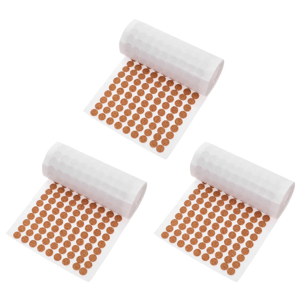

Cork Pad 3 Rolls Cabinet Bumper Dots Cabinet Bumpers Quiet Door Strip Adhesive Rounds Furniture Legs