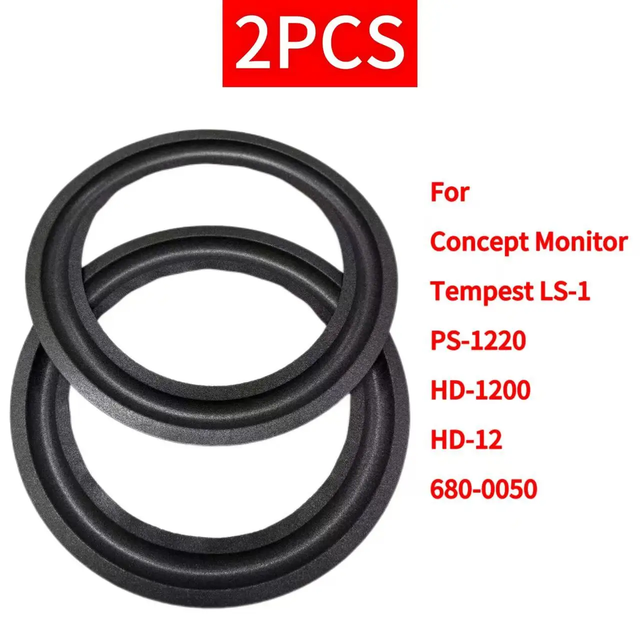 For ESS Concept Monitor / Tempest LS-1 / PS-1220 / HD-1200 / HD-12 / 680-0050 Speaker Foam Repair Folding Edge Ring （2PCS）