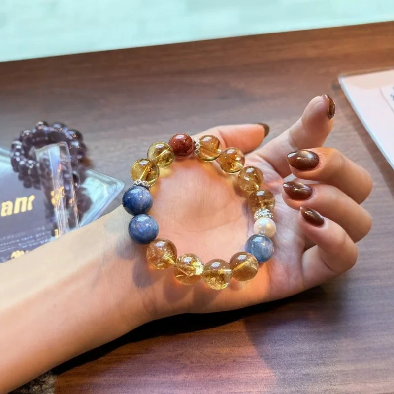 

Natural Yellow Tower Kyanite Bracelet Energy Good Luck Ling Yun