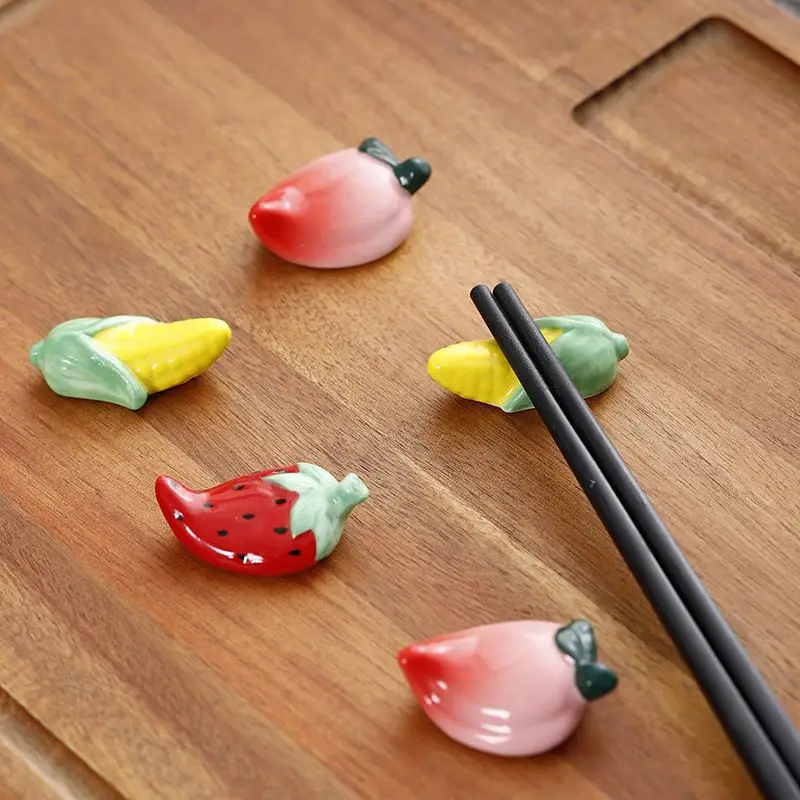 

Vegetable And Fruit Ceramic Chopstick Holder For Table Decoration