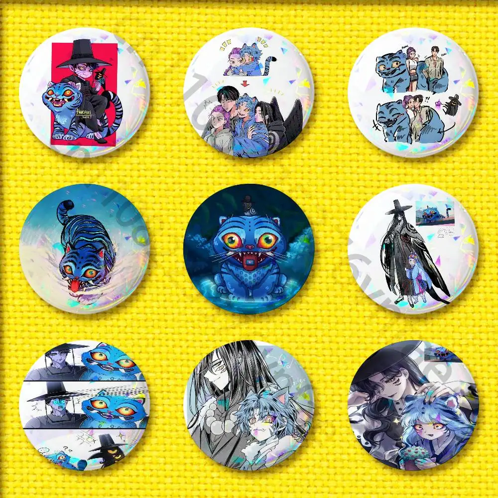 

Derpy Tiger Sussie D-Demon H-Hunters Badge For 32mm 25mm 44mm 75mm 58mm Round Pin Brooch Insignia Cover Decoration