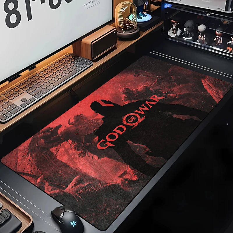 Large Mouse Pad G-God of War Pc Gamer Cabinet Keyboard Computer Game Desk Mat 900x400 Table Rug Gaming Accessories Xxl Mousepad