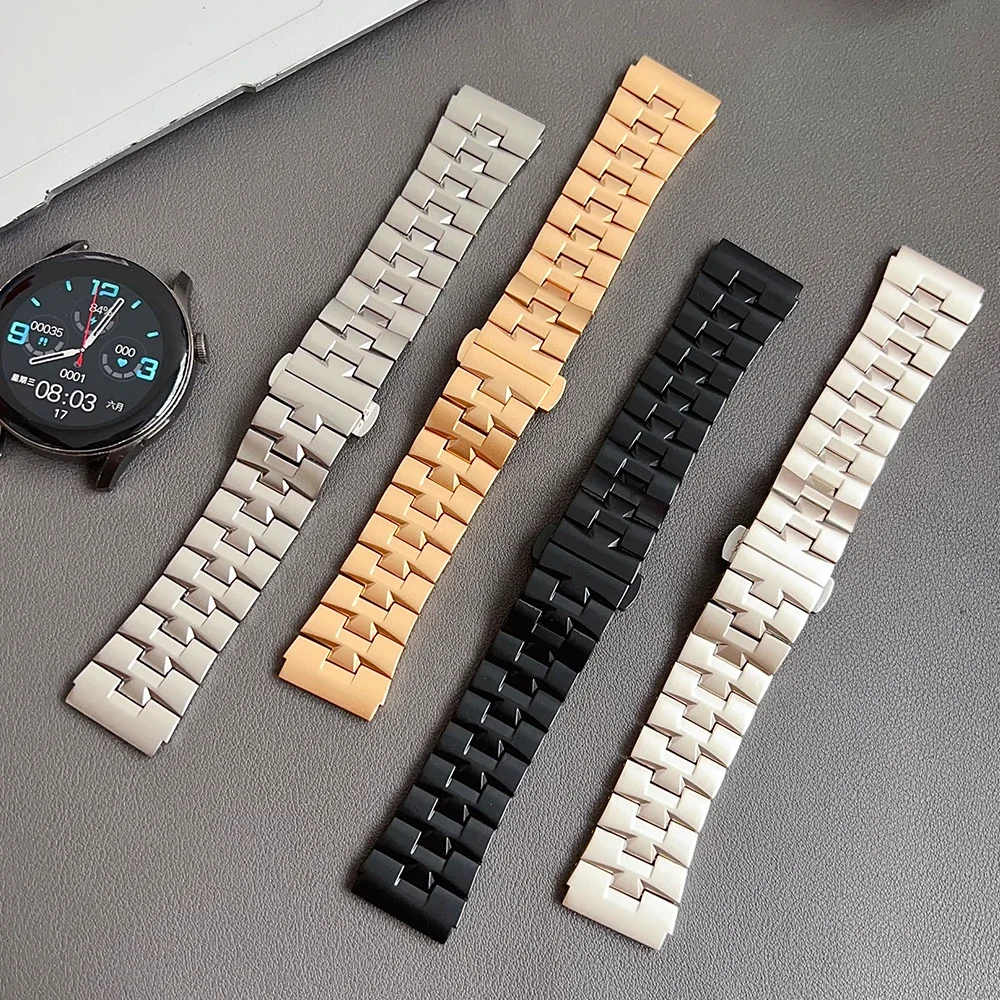 الفاخرة 22 مللي متر سوار فولاذي غير قابل للصدأ لهواوي GT5 برو GT4/5 46 مللي متر في نهاية المطاف 4/4Pro للجنسين الأشرطة المعدنية ل Amazfit GTR 4/3/2 التوازن