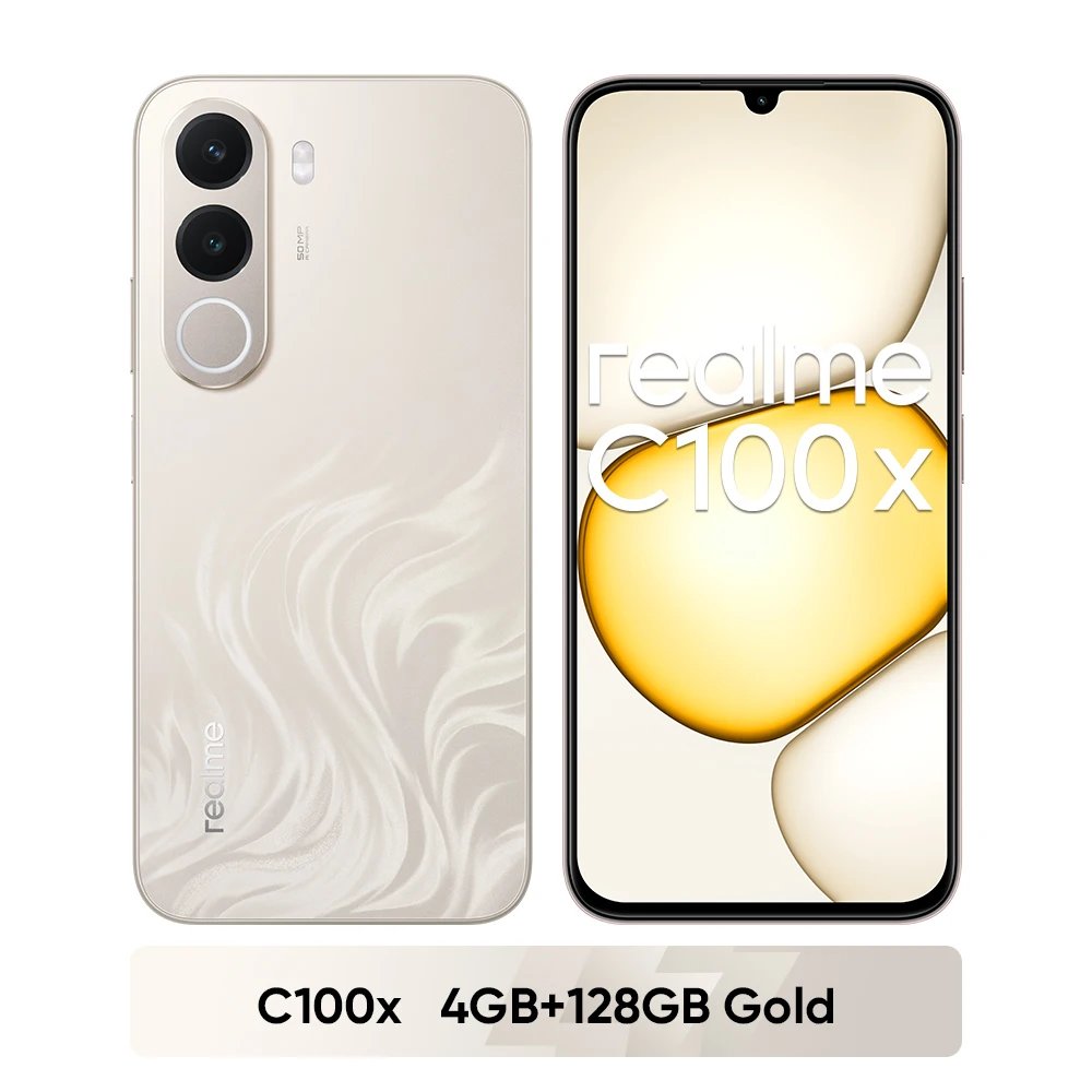 realme C100x 8000mAh 6.8型 4GB+128GB ゴールド 特別割引