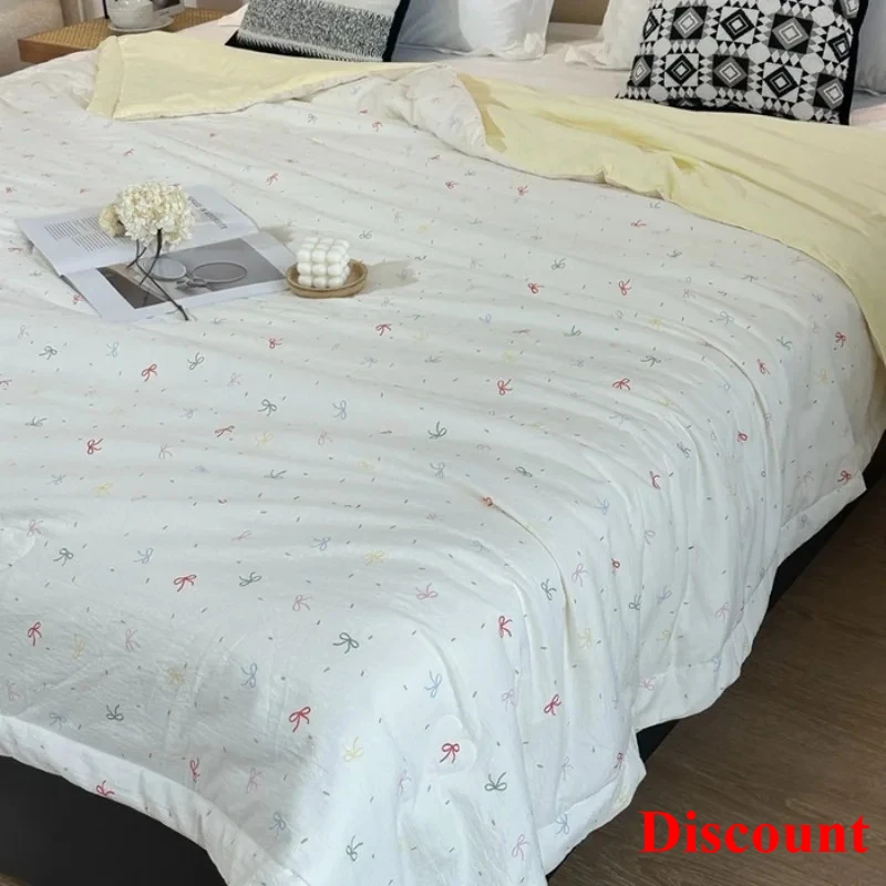 

Mu yarn cotton summer quilt wrinkled yarn air conditioner quilt household skin-friendly thin quilt machine washable