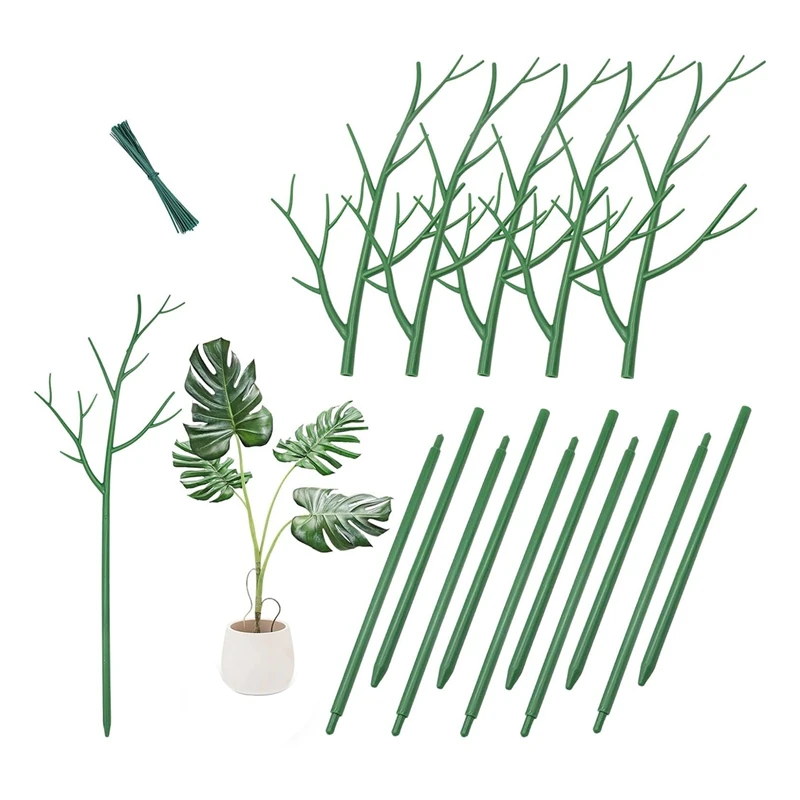 

Monstera Plant Support,Plant Garden Support Stakes,Tall Plastic Plant Sticks For Tomato Tree,Branches Support 5PC