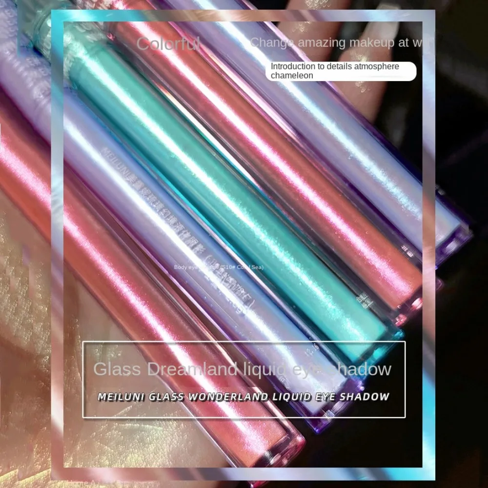 

Quick-dry Liquid Eye Shadow Waterproof Long Lasting Glitter Color Shift Eyeshadow Liquid Shine Eye Makeup Multichrome Eyeshadow