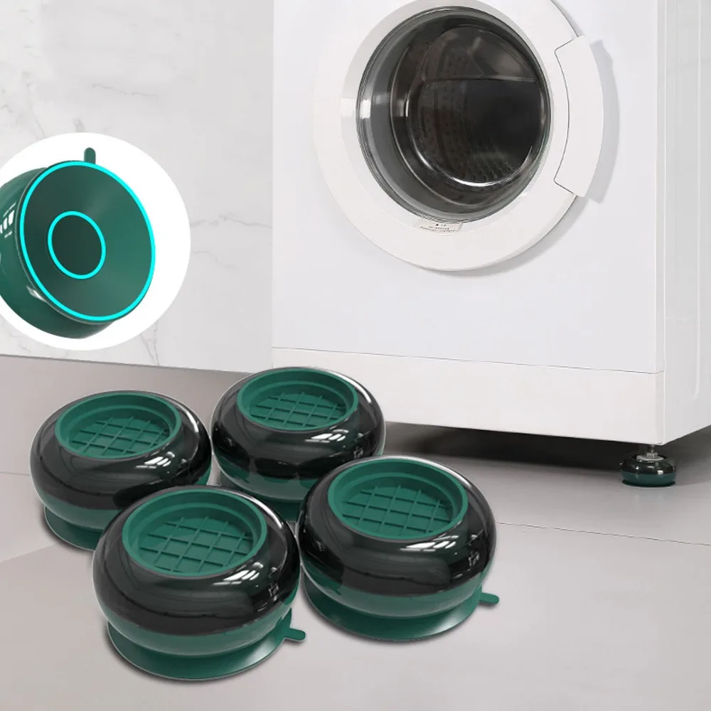 4Pcs Green Universal Washing Machine Refrigerator Base Stand PS, PP 50 x 40 x 76 mm Heavy Duty Shock Absorbing Foot Pads