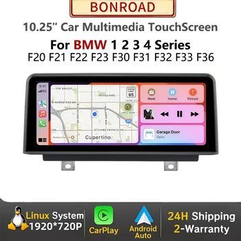 Radio para Auto Bonroad de 10.25 Pulgadas con CarPlay Inalámbrico y Android Auto para BMW Serie 1 2 3 4 F20 F21 F23 F30 F31 F32 F33 F34 F35 F36 2013-2017 1