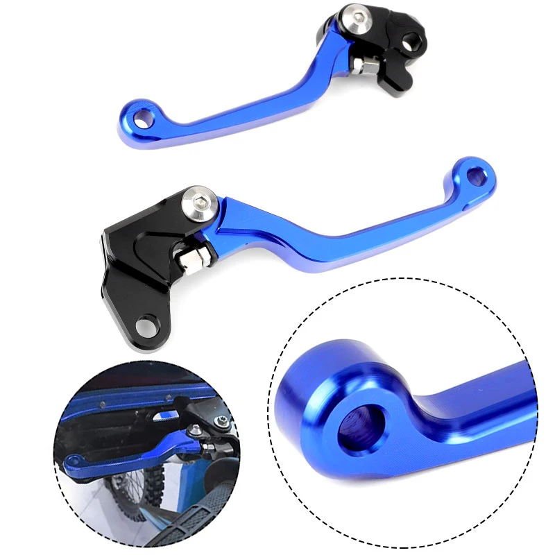 CNC Aluminum Brake and Clutch Levers Motorcycle Blue Stop Modified Parts for Yamaha WR400F 1996 1997 1998 1999 for KLX 125 2004