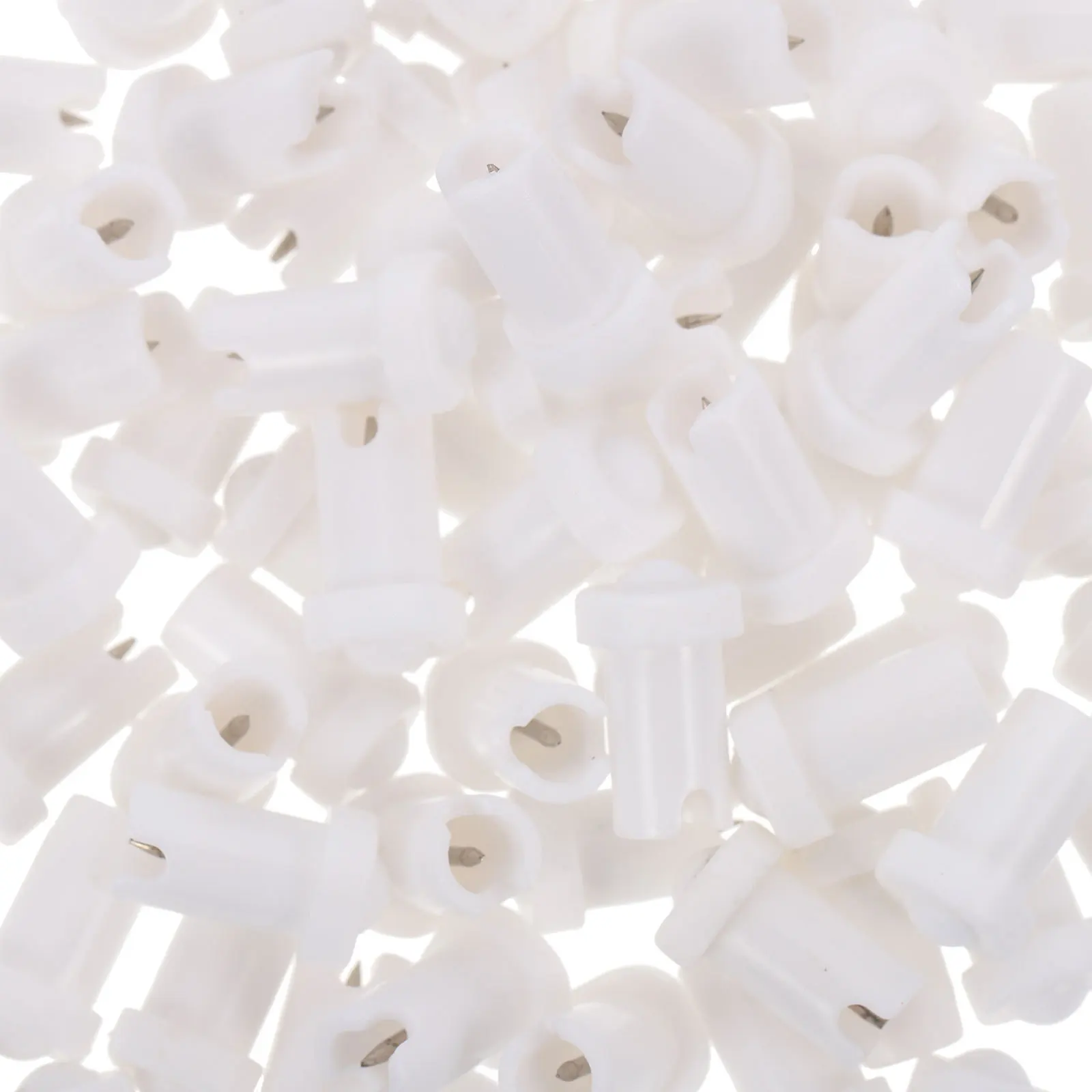 100 Stuks Wimper Lijm Fles Naald Vervanging Nozzle Pin Anti Verstopping Lash Extension Levert Fles Onderdelen Lijm Vervanging Hoofd