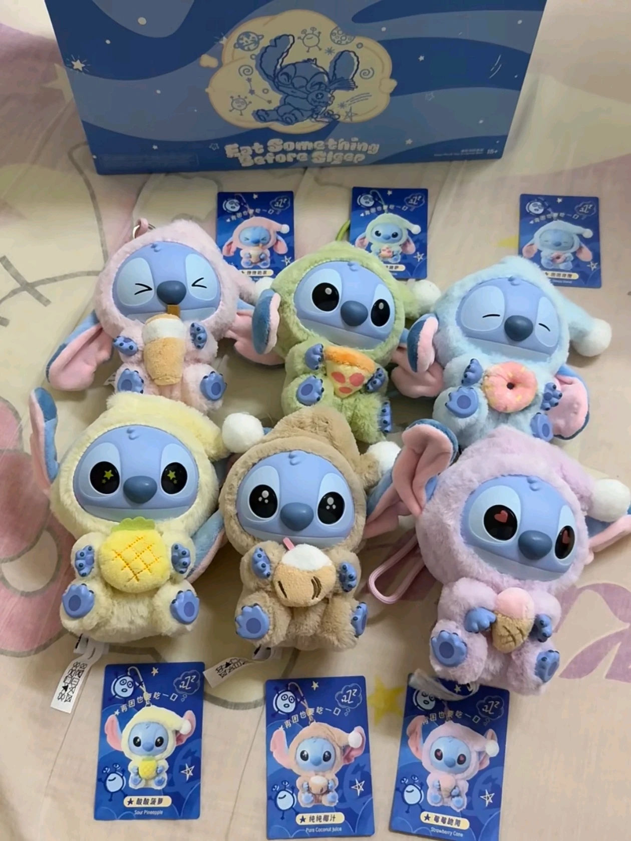 

Genuine Miniso Stitch Sleepy Again Also Want To Eat A Bite Series Blind Box Toys Cute Lilo&Stitch Vinyl Plush Toy Doll Gifts