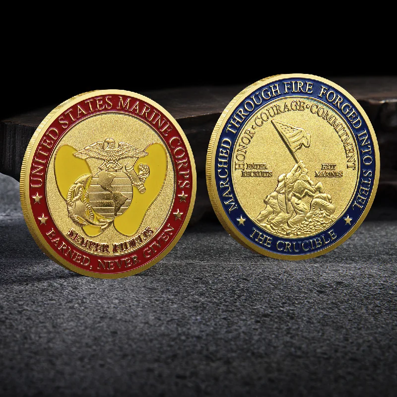 U.S. Marine Corps Military Souvenir Coin Loyalty Motto Medal Challenge Coin Home Decoration