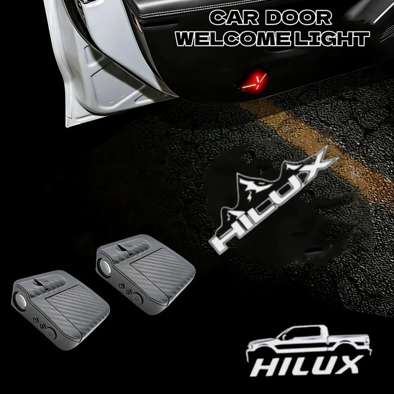 

2pcs LED Car Door Logo Light Ghost Shadow Welcome Lamps for HILUX Pickup Truck Mountain Car Door Welcome Light Car Accessories