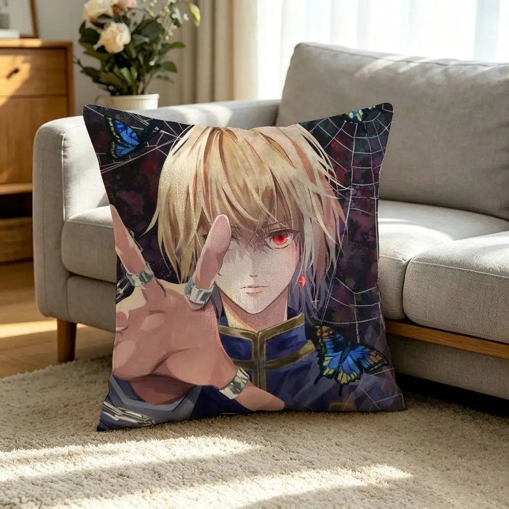 K-Kurapika Hunter Square Double-Sided printed Pillow Case Bedroom Bedside Pillow Sofa Cushion Cover 4