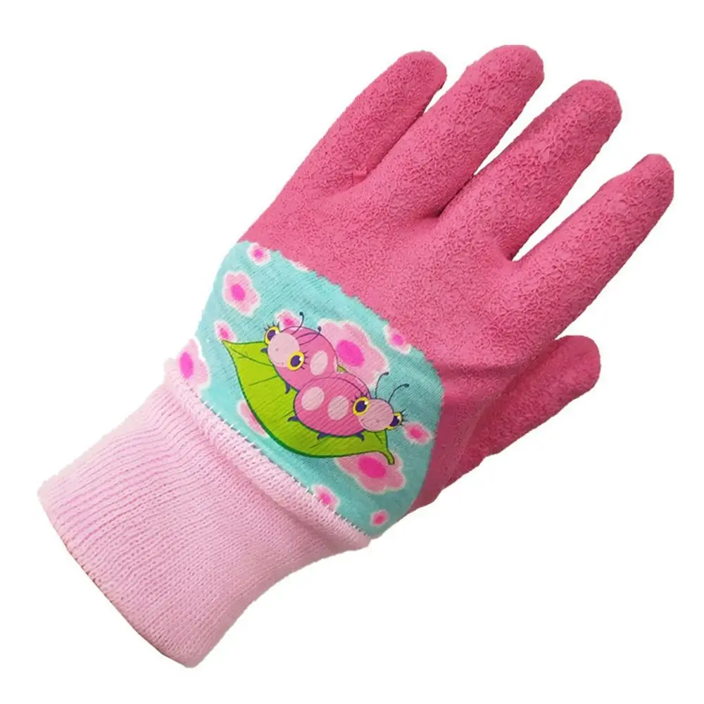 Pink Red Work Gloves Tool Multi-purpose Thicken Kids Gardening Glove Antiskid Weeding Digging Planting Protective Mittens Kids