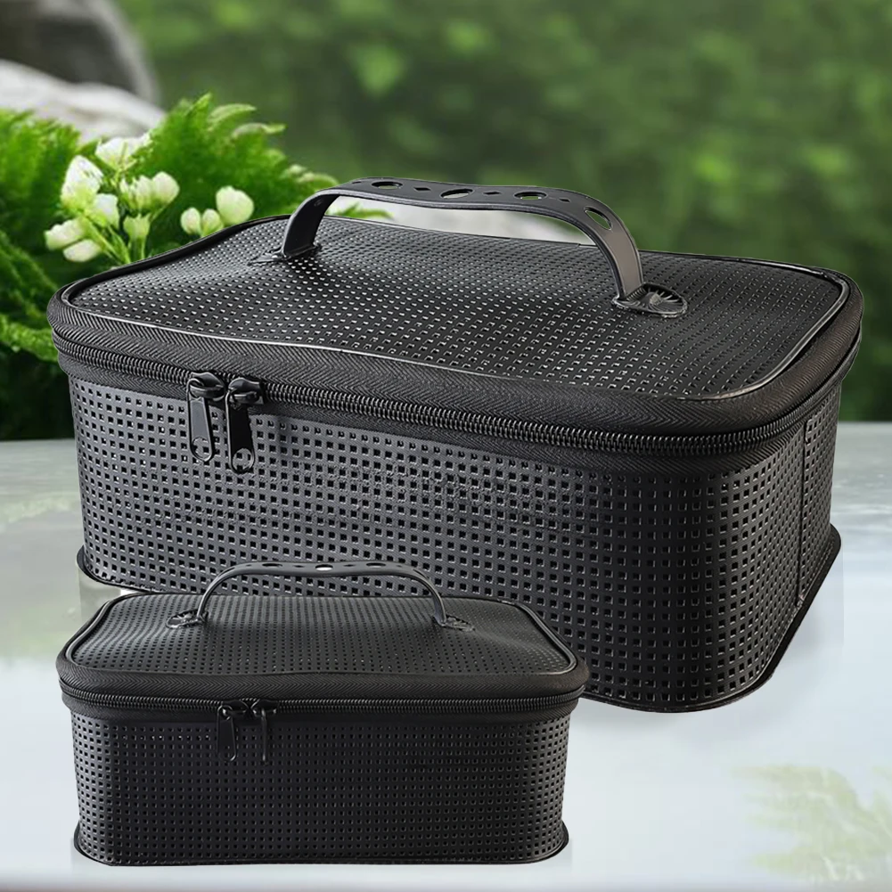 Portable Bead Hook Holder Mesh Hollowed Out Bait Lure Hook Handbag Breathable Wear- Large Capacity Outdoor Fishing Tool