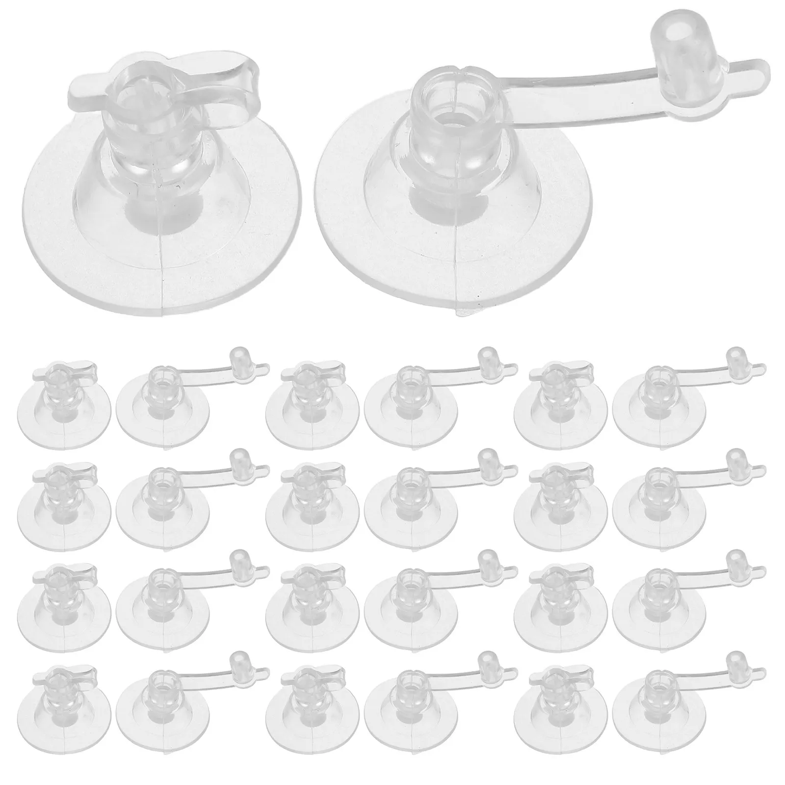 100Pcs Inflatable Air Valve Plug Clear PVC Nozzle Universal Inflator Adapter for Swimming Rings Pool Floats Sofa Air Pumps Foot