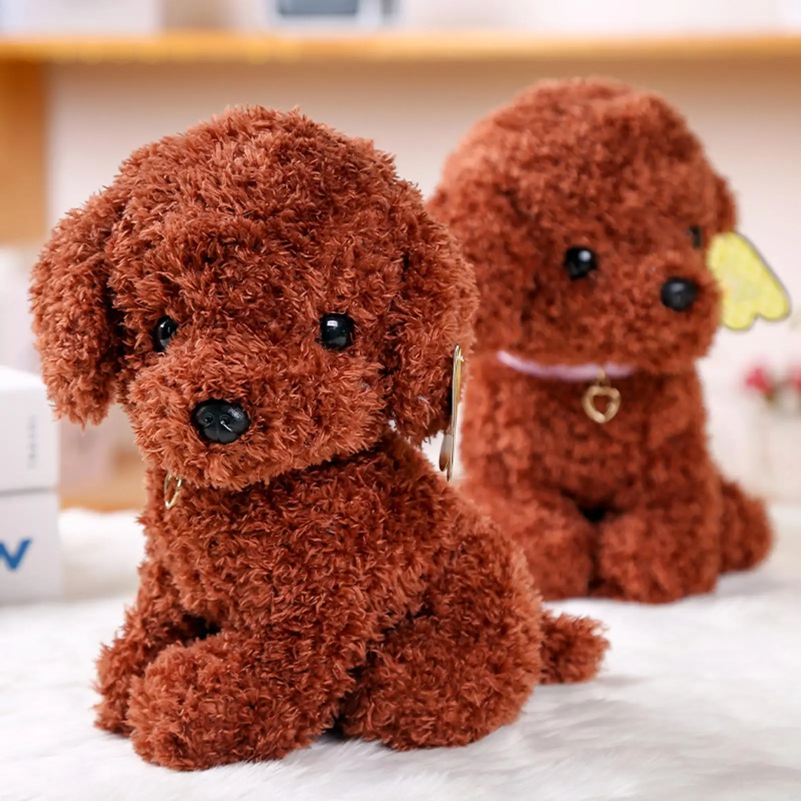 Cão de pelúcia animal cabelo encaracolado abraçando travesseiro cão brinquedos de pelúcia para crianças decoração casa quarto sala estar estudo interior